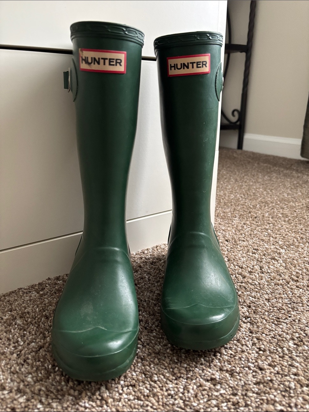 Hunter Dark Green Rubber Rain Boots